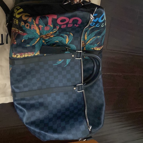 Louis Vuitton Special Edition Cobalt Jungle 55 Duffle. Excellent condition - Picture 5 of 9